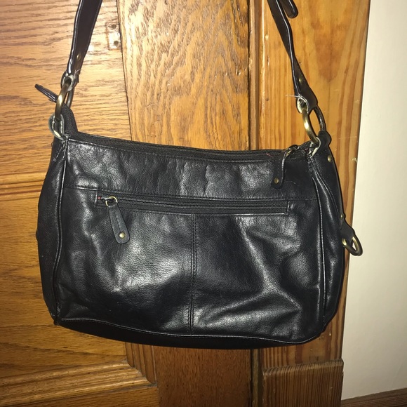 Stone and company black leather purse with strap - Picture 4 of 5